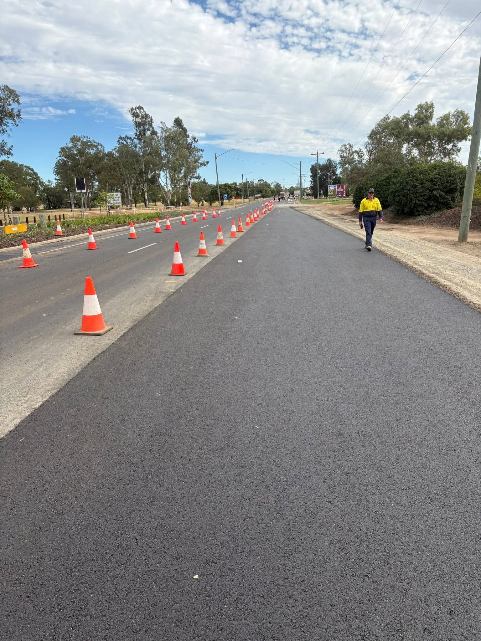 Asphalt road works